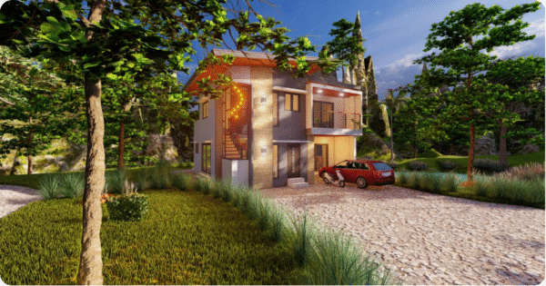 luxurious 2 storey building plan