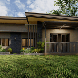 modern 1 storey residential building plan