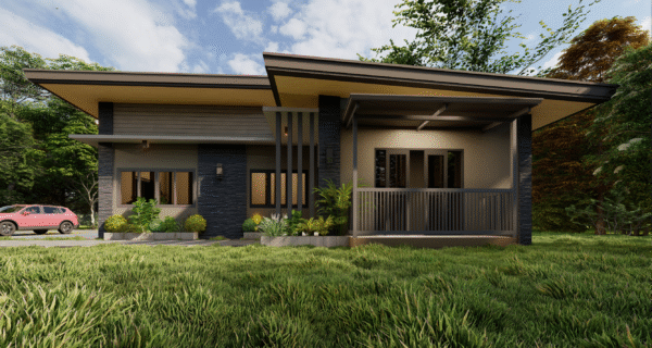 modern 1 storey residential building plan